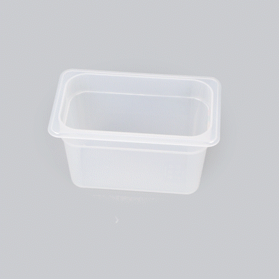 Met Lux Rectangle White Polypropylene 1/4 Size Food Pan - 6" Deep, with Label - 10 count box