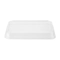 Bio Tek Rectangle Clear Plastic Lid - Fits 78 oz Serving Container - 50 count box