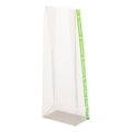 Basic Nature Clear Plastic Gusset Bag - Compostable, Paper Insert, Heat Sealable - 3" x 2" x 8" - 100 count box