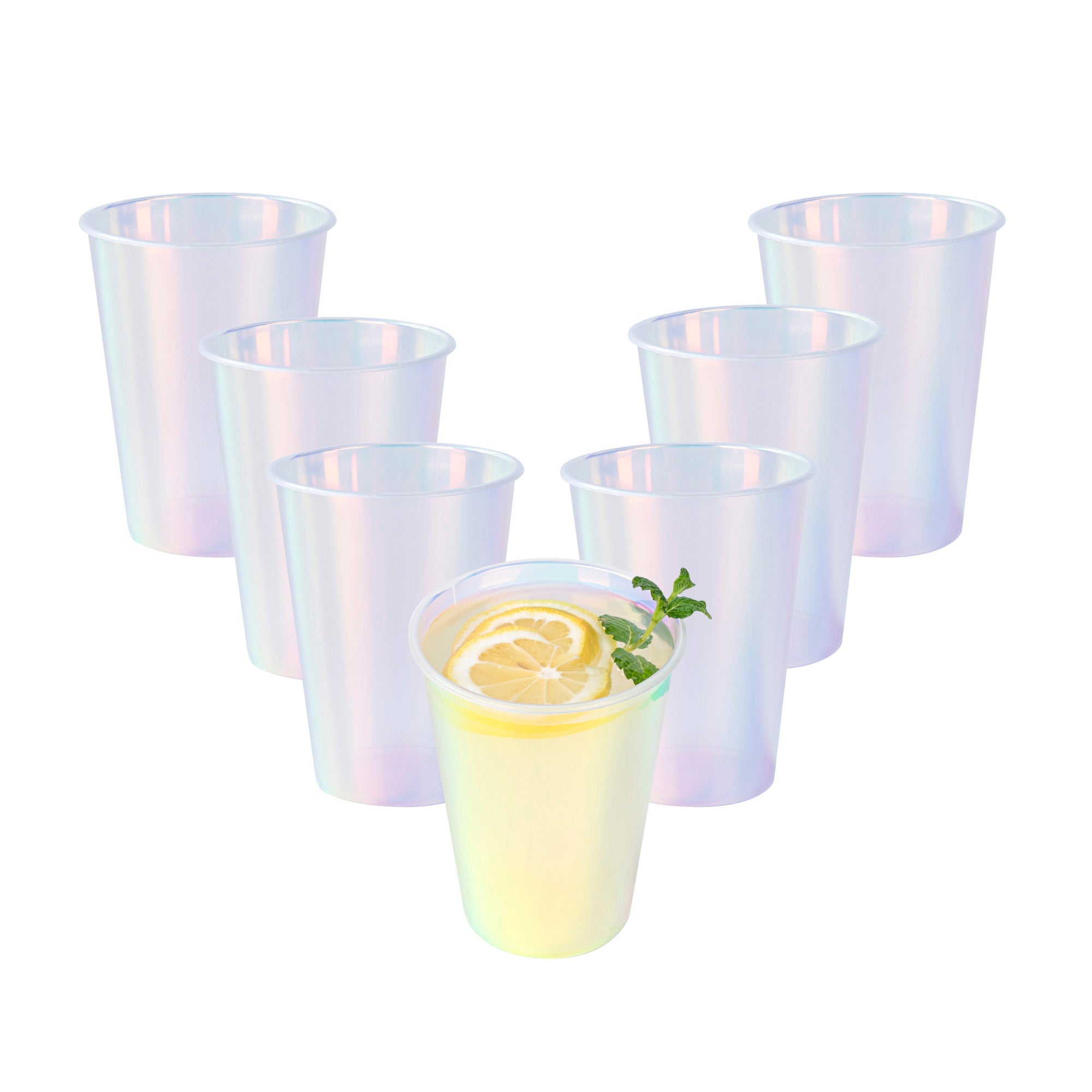 Bev Tek 12 oz Iridescent Plastic Hot / Cold Drinking Cup - 25 count box