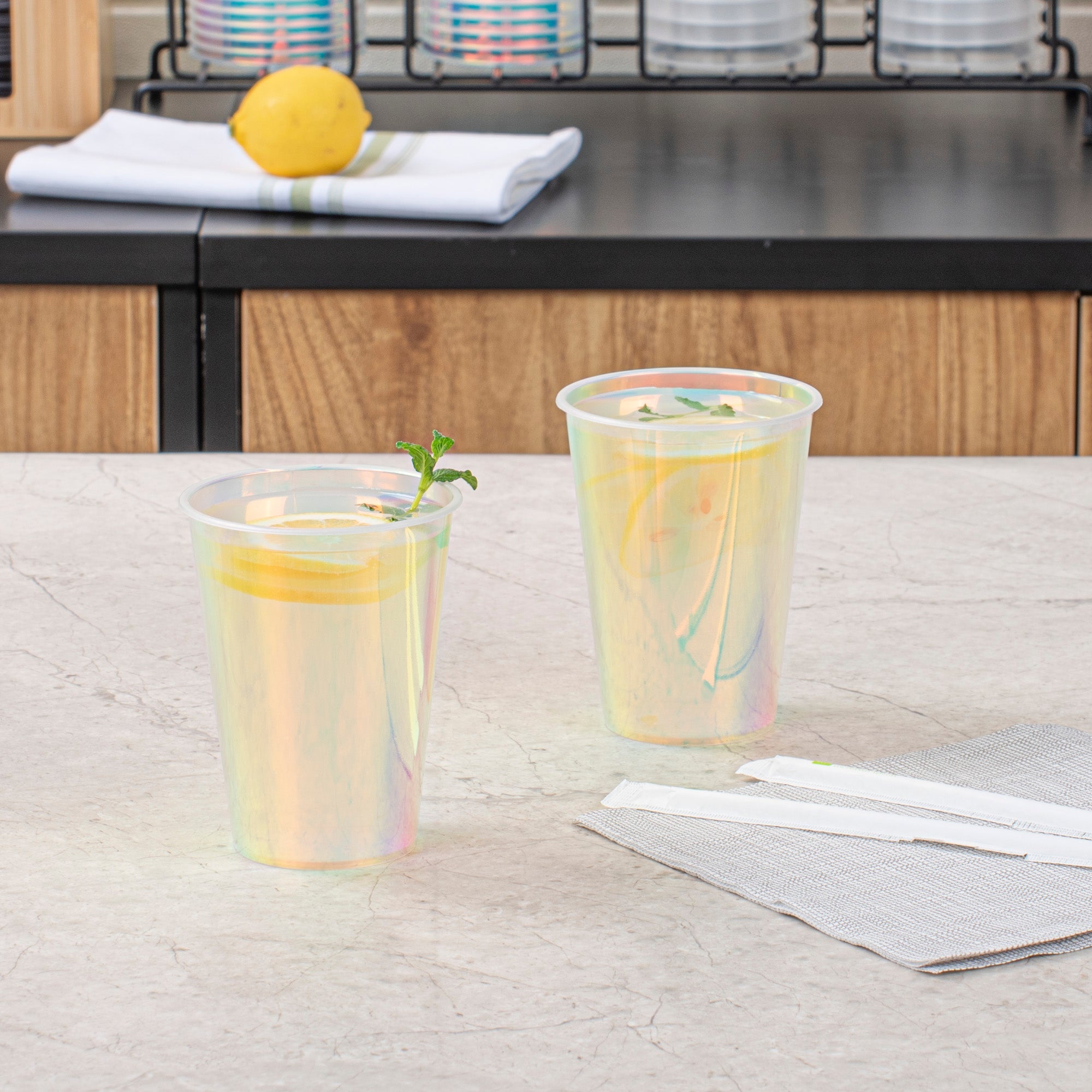 Bev Tek 12 oz Iridescent Plastic Hot / Cold Drinking Cup - 500 count box