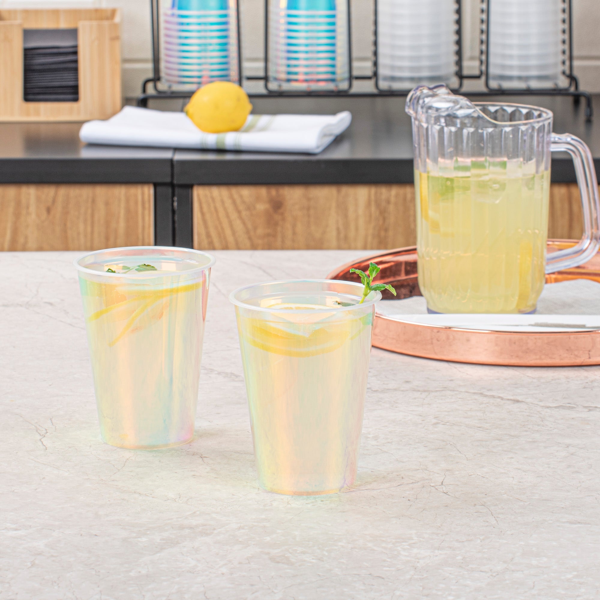 Bev Tek 12 oz Iridescent Plastic Hot / Cold Drinking Cup - 500 count box