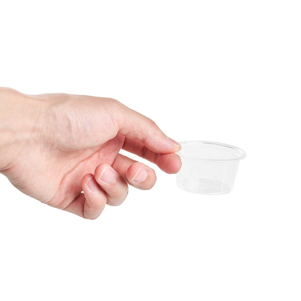 Basic Nature 1.5 oz Clear PLA Plastic Portion Cup - Compostable - 100 count box