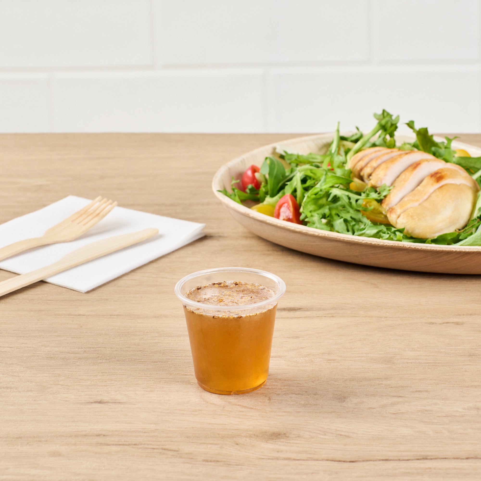 Basic Nature 3 oz Clear PLA Plastic Portion Cup - Compostable - 2000 count box