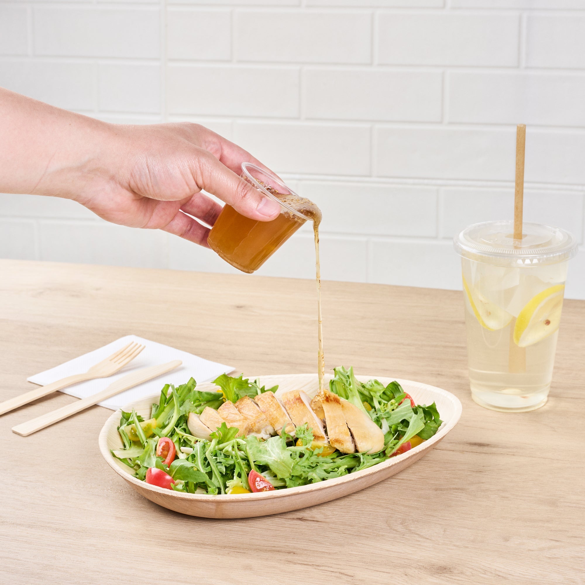 Basic Nature 3 oz Clear PLA Plastic Portion Cup - Compostable - 2000 count box