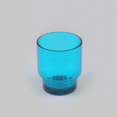 Bev Tek 11 oz Blue SAN Plastic Tumbler - Stackable - 6 count box