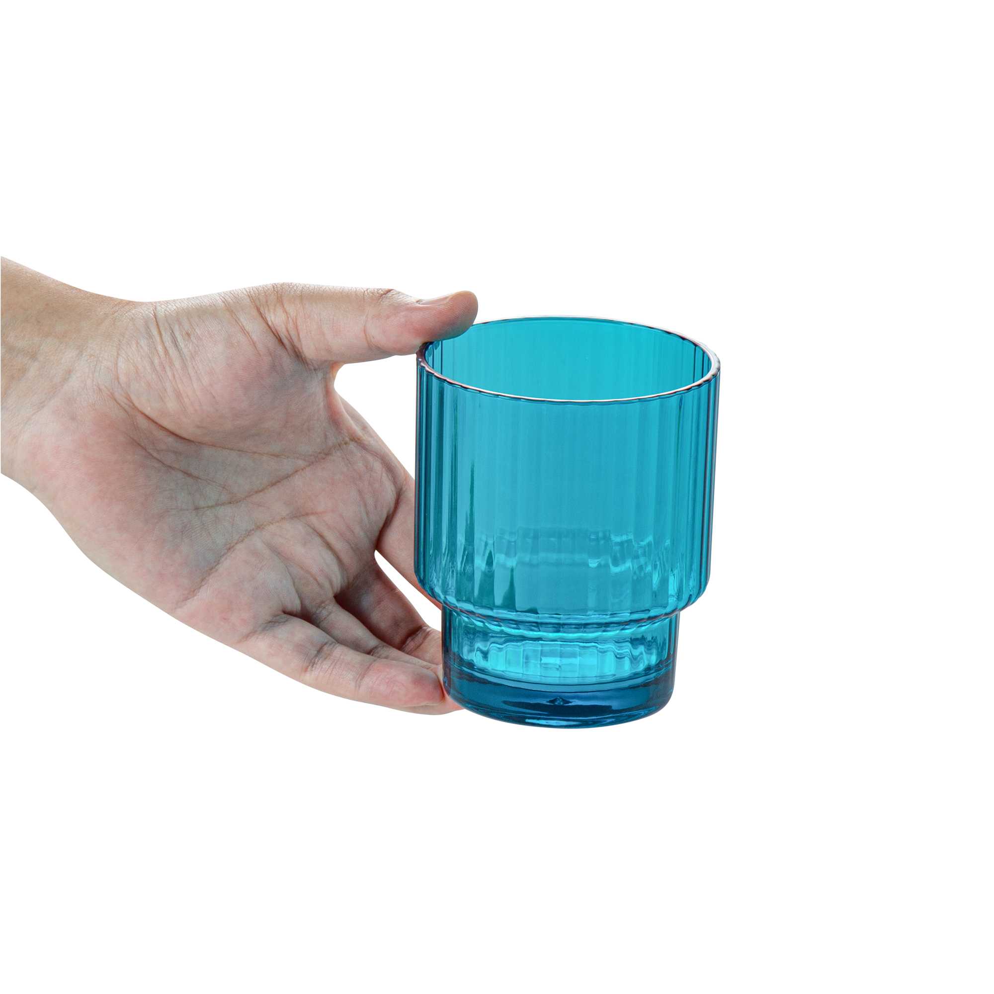 Bev Tek 11 oz Blue SAN Plastic Tumbler - Stackable - 48 count box