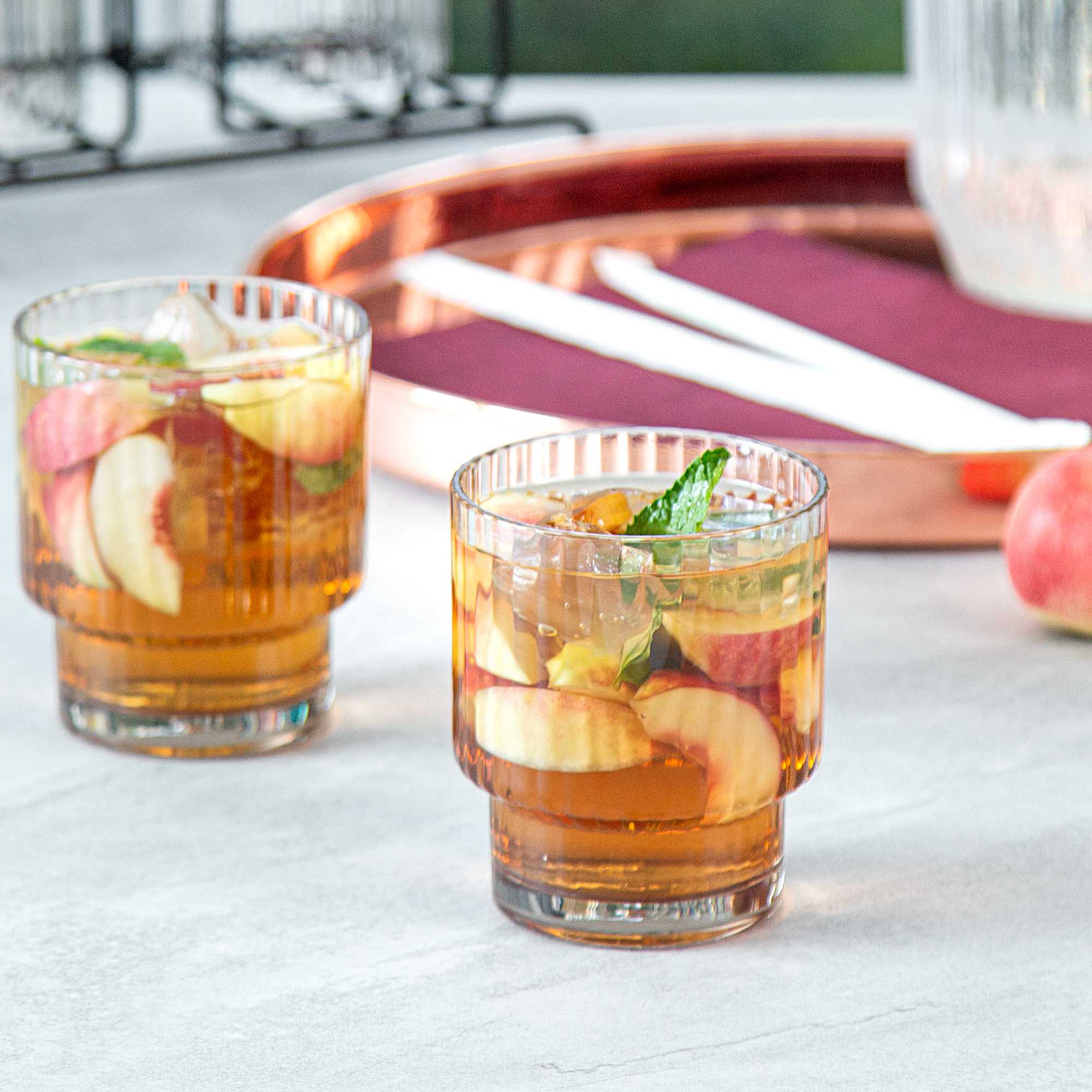 Bev Tek 11 oz Clear SAN Plastic Tumbler - Stackable - 6 count box