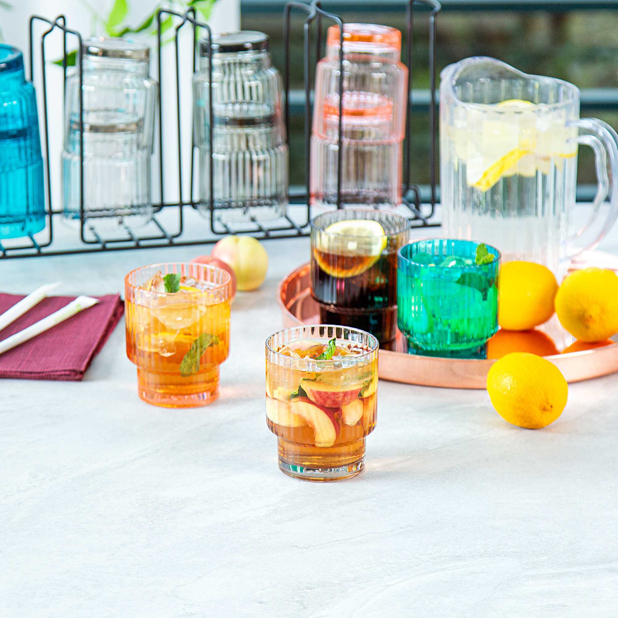 Bev Tek 11 oz Clear SAN Plastic Tumbler - Stackable - 6 count box