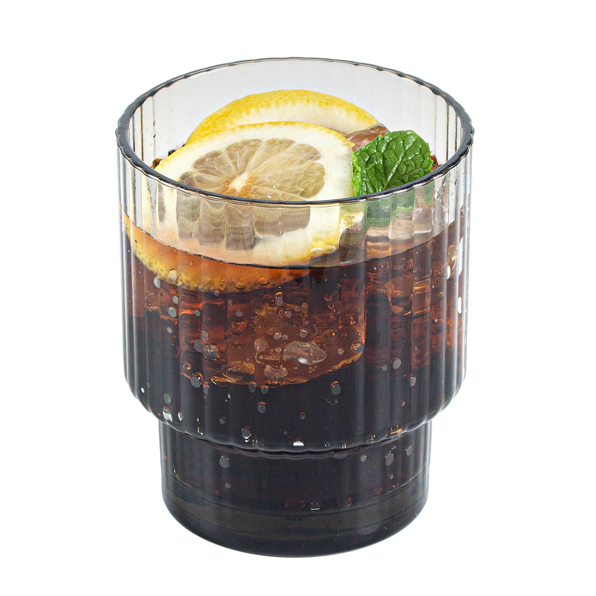 Bev Tek 11 oz Gray SAN Plastic Tumbler - Stackable - 6 count box