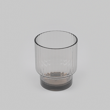 Bev Tek 11 oz Gray SAN Plastic Tumbler - Stackable - 6 count box
