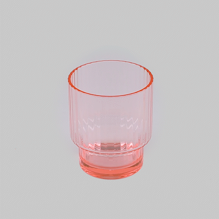 Bev Tek 11 oz Pink SAN Plastic Tumbler - Stackable - 48 count box