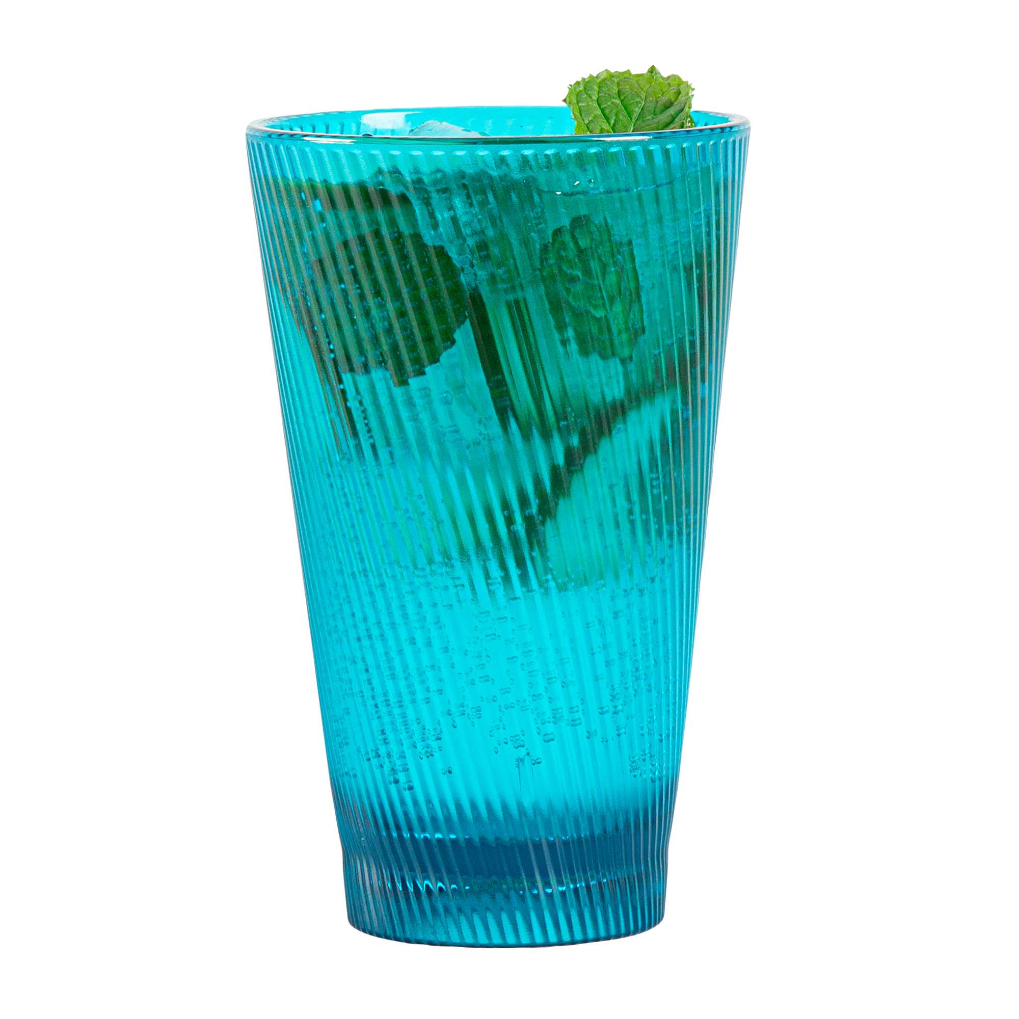 Bev Tek 14 oz Blue SAN Plastic Tumbler - 6 count box