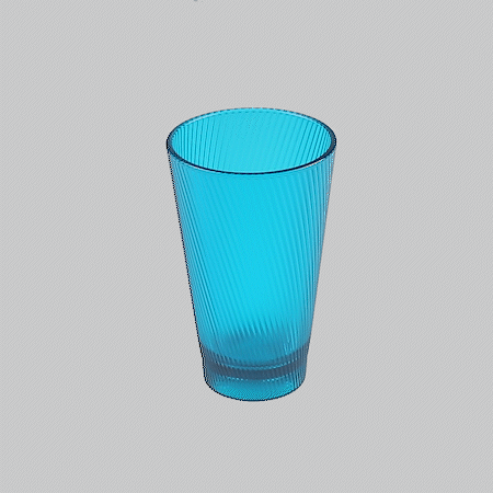 Bev Tek 14 oz Blue SAN Plastic Tumbler - 6 count box