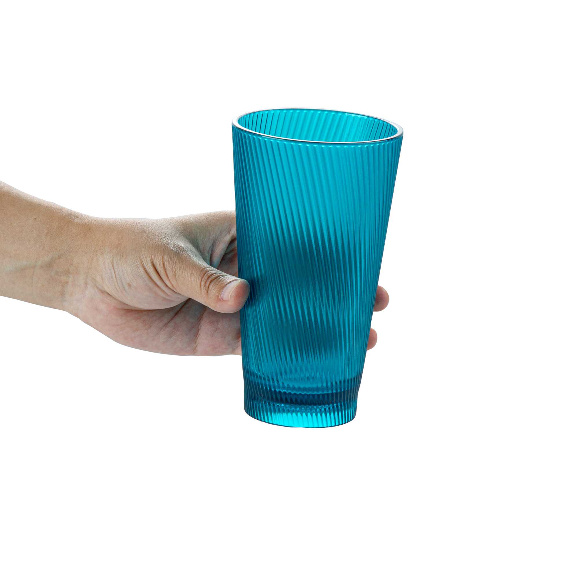 Bev Tek 16 oz Blue SAN Plastic Tumbler - 6 count box