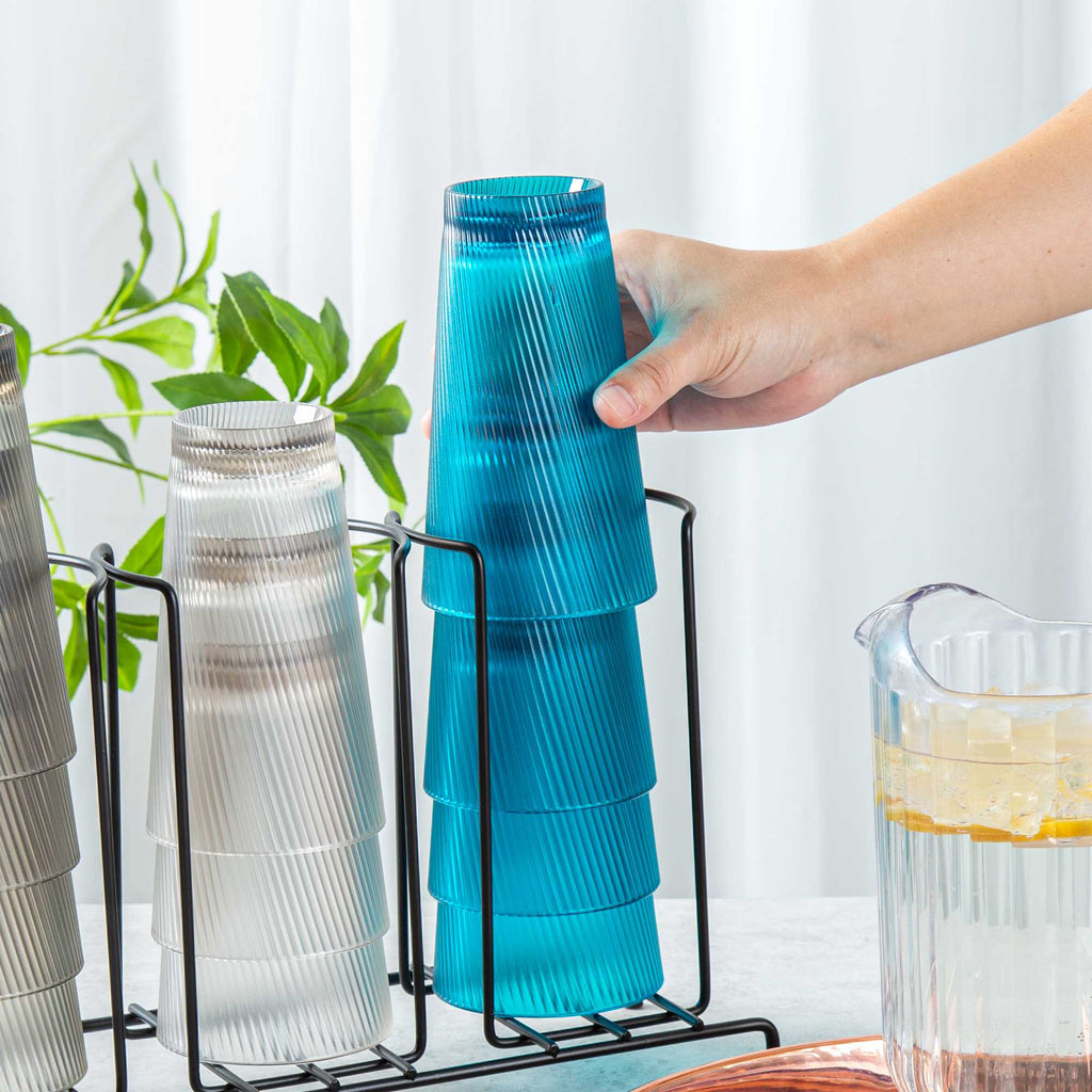 Bev Tek 16 oz Blue SAN Plastic Tumbler - 48 count box