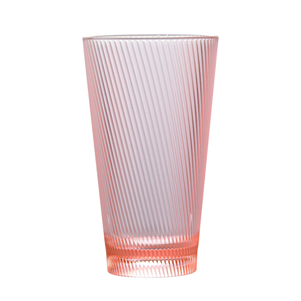 Bev Tek 16 oz Pink SAN Plastic Tumbler - 6 count box