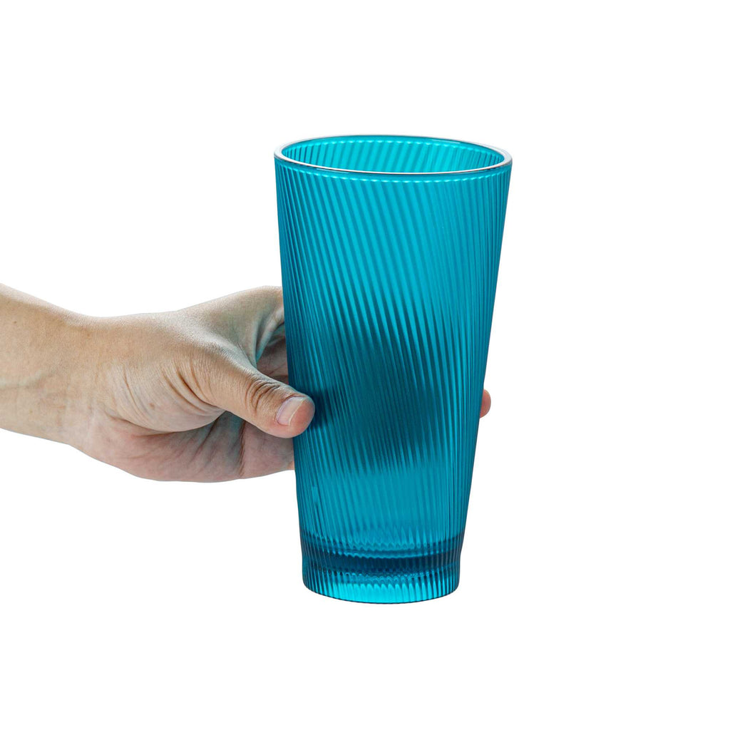 Bev Tek 20 oz Blue SAN Plastic Tumbler - 6 count box