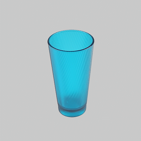 Bev Tek 20 oz Blue SAN Plastic Tumbler - 6 count box