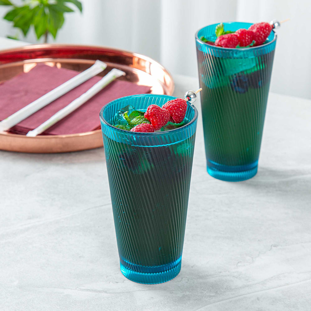 Bev Tek 20 oz Blue SAN Plastic Tumbler - 48 count box