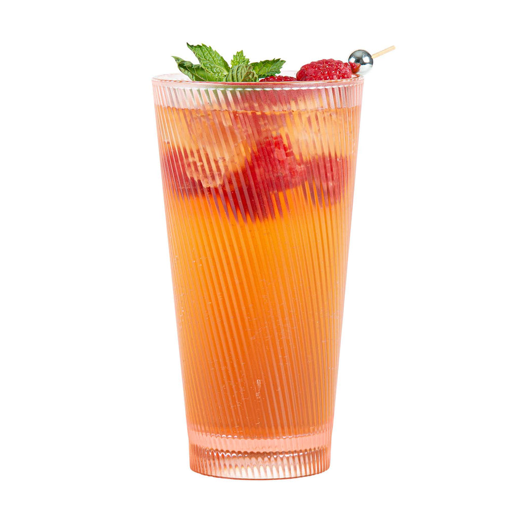 Bev Tek 20 oz Pink SAN Plastic Tumbler - 6 count box