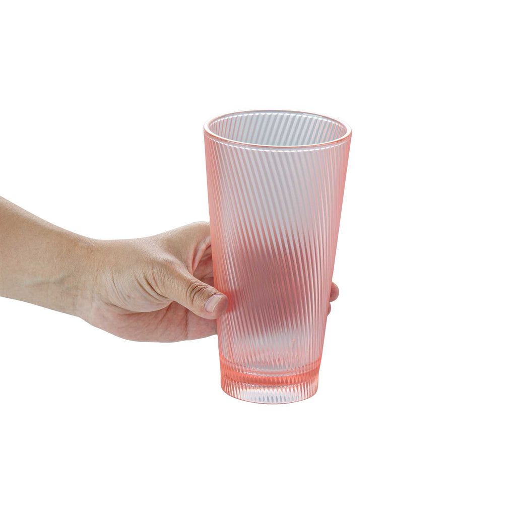 Bev Tek 20 oz Pink SAN Plastic Tumbler - 6 count box