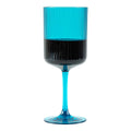 Bev Tek 12 oz Blue SAN Plastic Wine Glass - 48 count box
