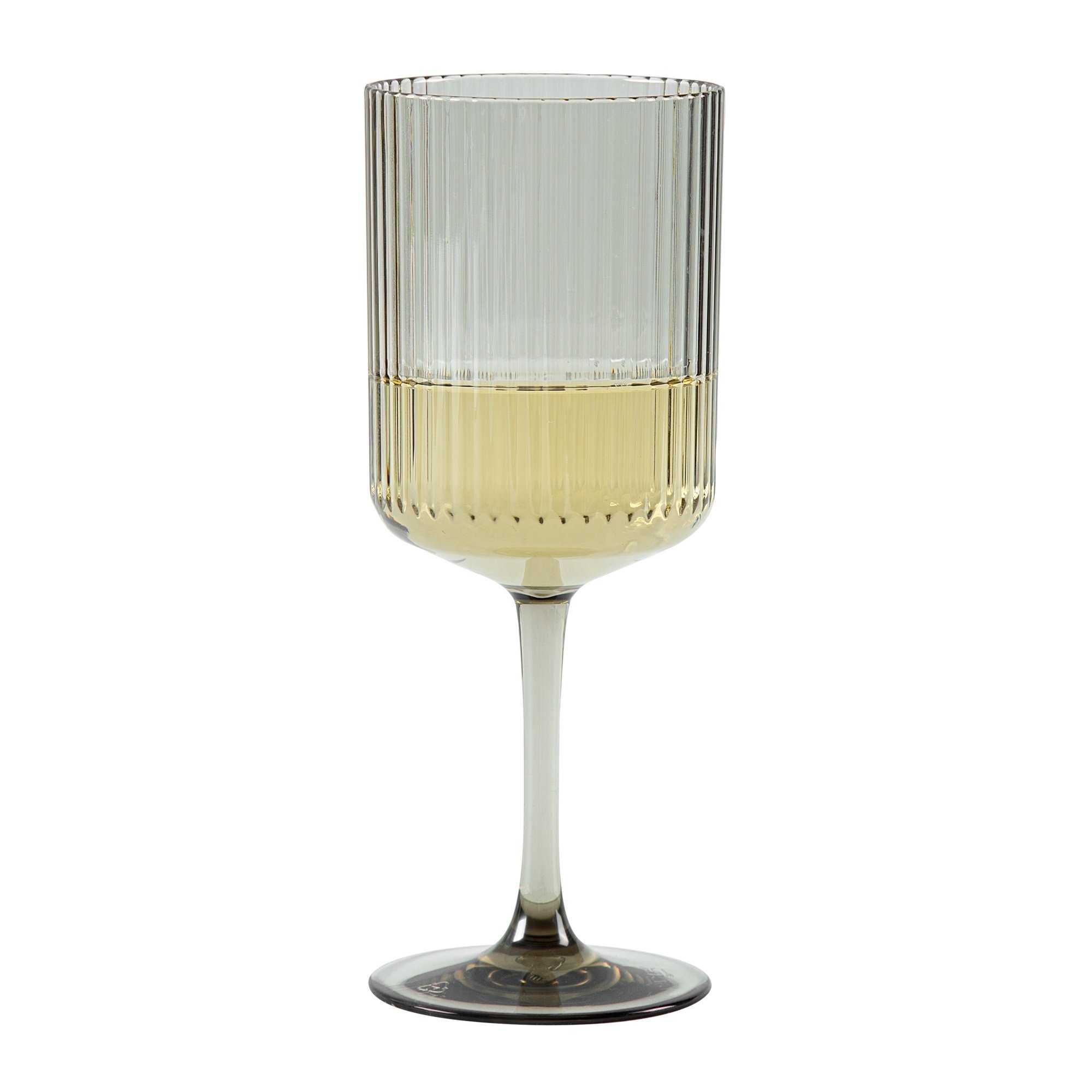 Bev Tek 12 oz Gray SAN Plastic Wine Glass - 48 count box