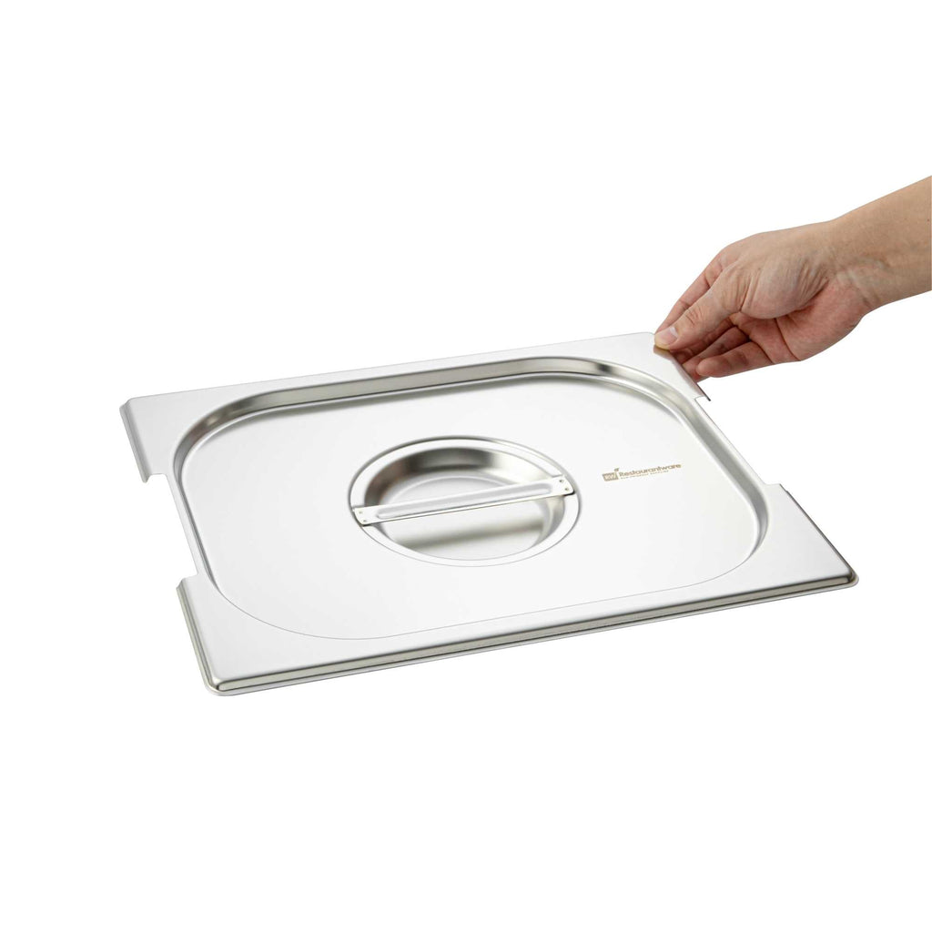 Met Lux Rectangle Stainless Steel Lid - Fits 1/2 Size Steam Table Pan - 1 count box