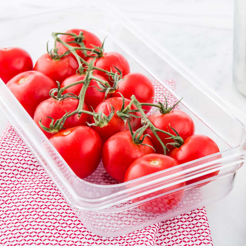 Met Lux Rectangle Clear Plastic 1/3 Size Cold Food Storage Container - 2.5" Depth - 10 count box