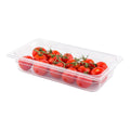 Met Lux Rectangle Clear Plastic 1/3 Size Cold Food Storage Container - 2.5" Depth - 1 count box
