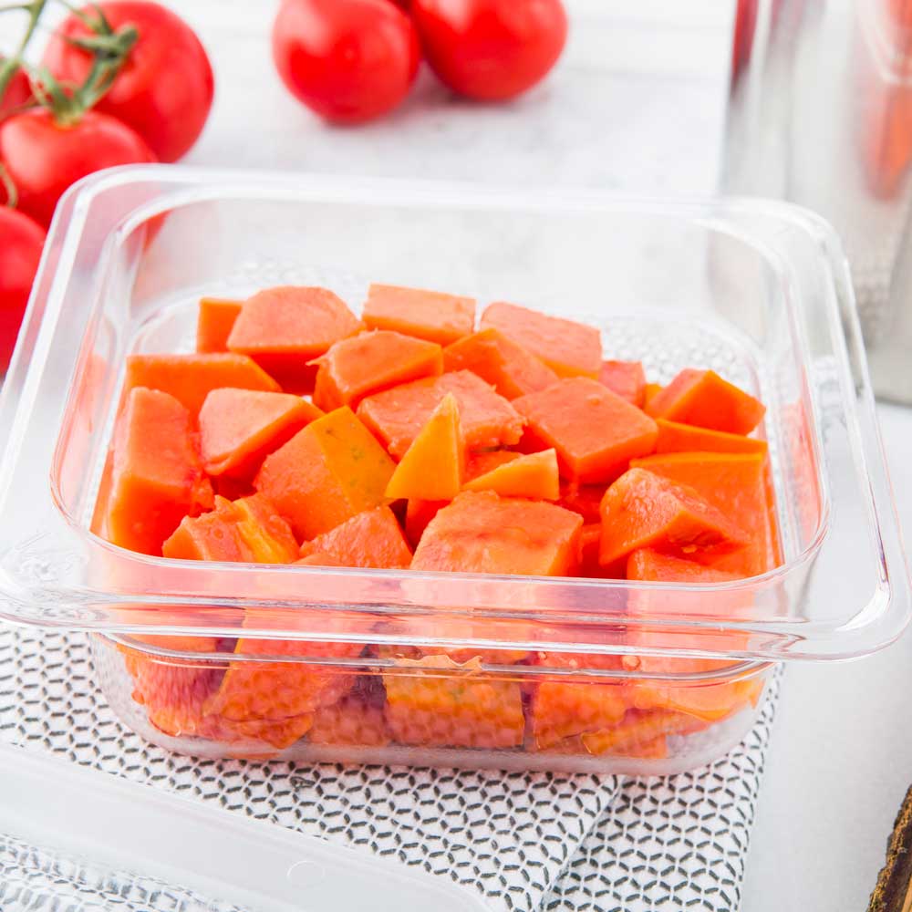 Met Lux Rectangle Clear Plastic 1/6 Size Cold Food Storage Container - 2.5" Depth - 1 count box
