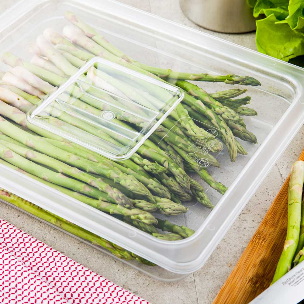 Met Lux Rectangle Clear Plastic Lid - Fits 1/2 Size Cold Food Storage Container - 1 count box
