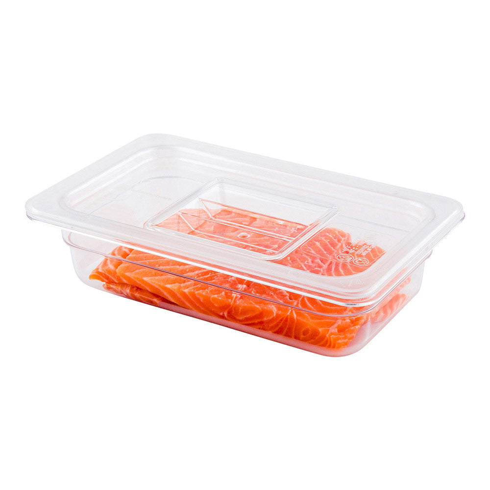 Met Lux Rectangle Clear Plastic Lid - Fits 1/4 Size Cold Food Storage Container - 1 count box