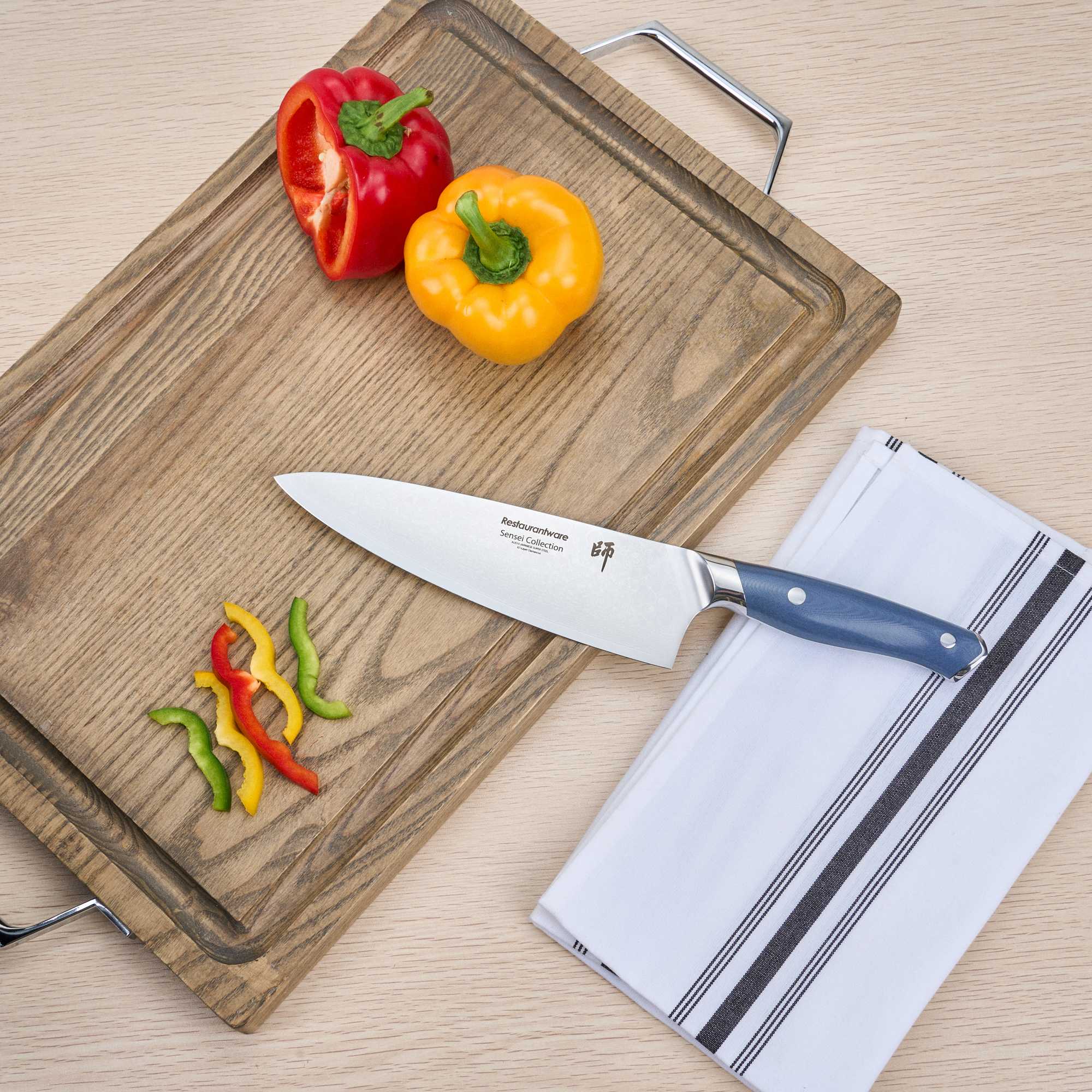 Sensei Blue Damascus Steel 8" Chef's Knife - 1 count box