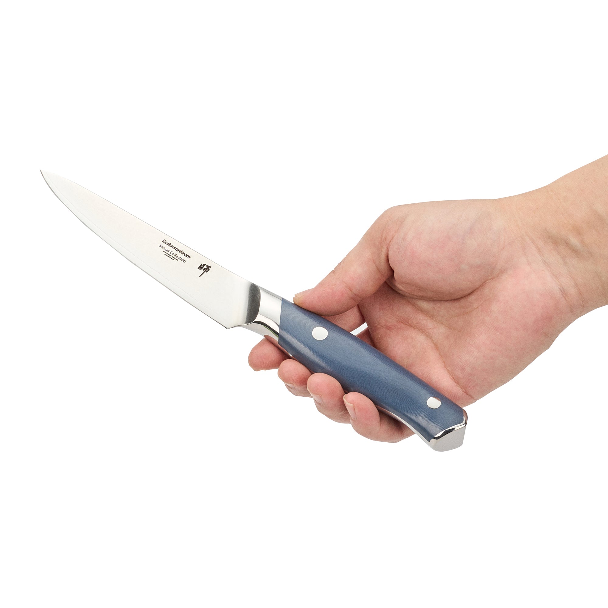 Sensei Blue Damascus Steel 5" Utility Knife - 1 count box