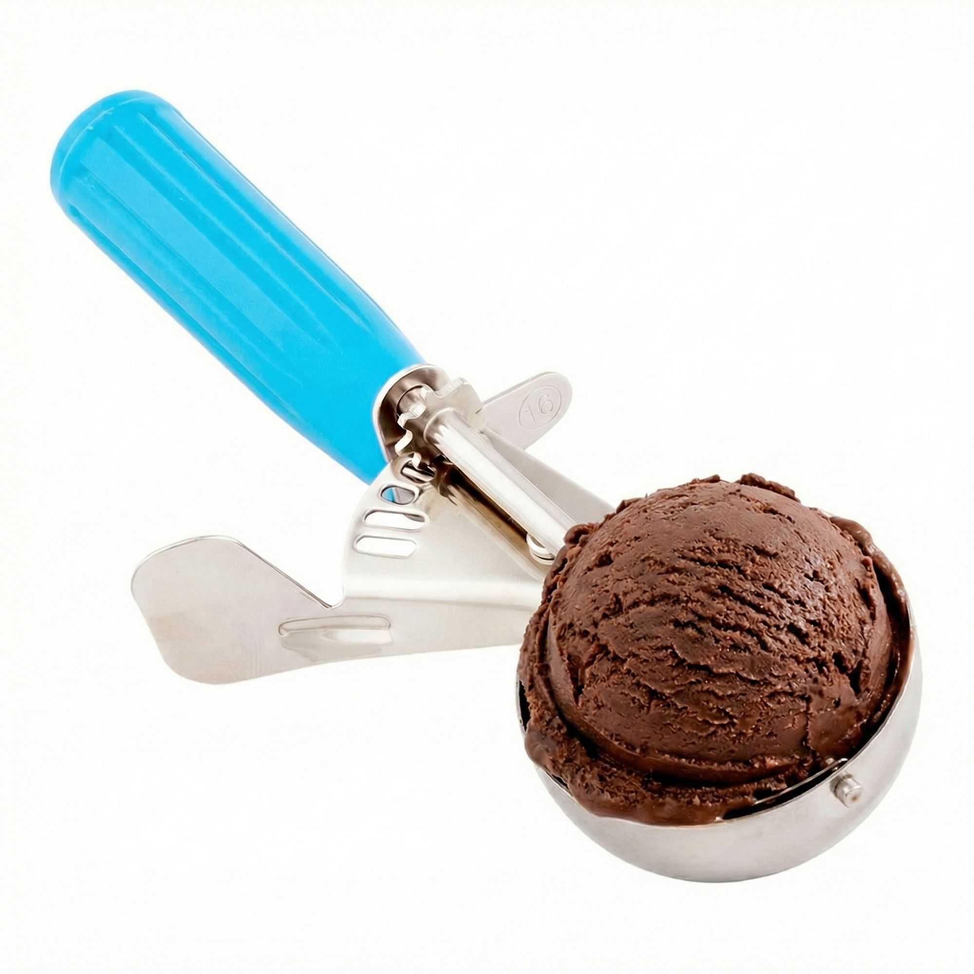 Met Lux 2 oz Stainless Steel #16 Portion Scoop - with Blue Handle - 1 count box