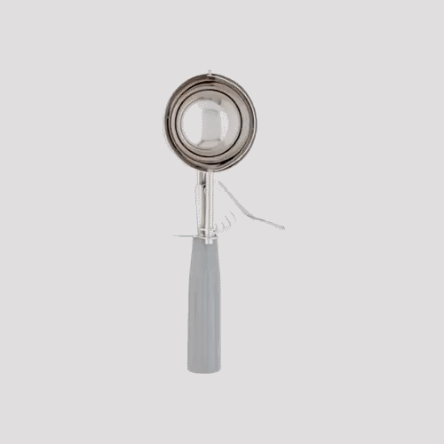 Met Lux 4 oz Stainless Steel #8 Portion Scoop - with Gray Handle - 1 count box