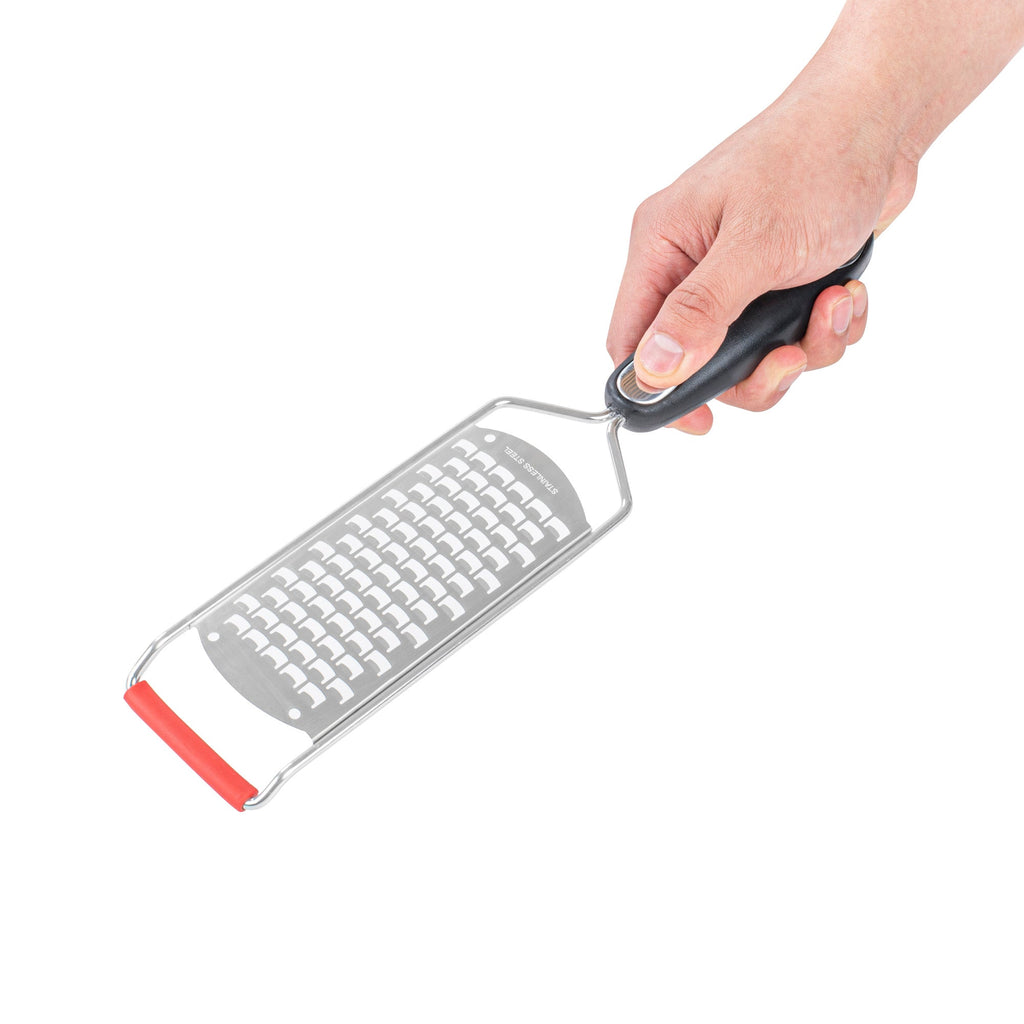 Met Lux Stainless Steel Coarse Grater - with Plastic Handle - 12" - 1 count box
