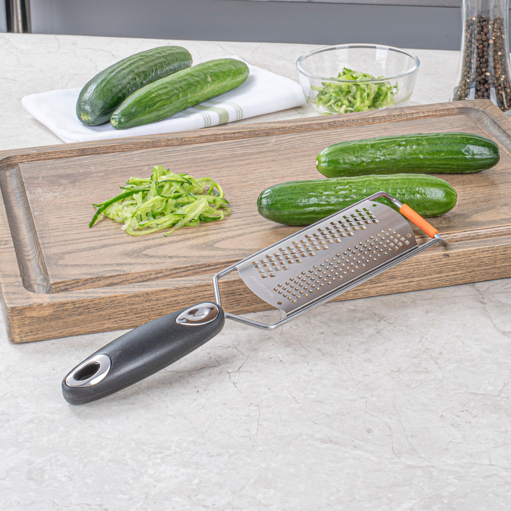 Met Lux Stainless Steel Fine Grater - with Plastic Handle - 12" - 1 count box