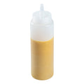 Sauce Tek 8 oz Clear Plastic Squeeze Bottle - Precision Tip - 2" x 2" x 7" - 6 count box
