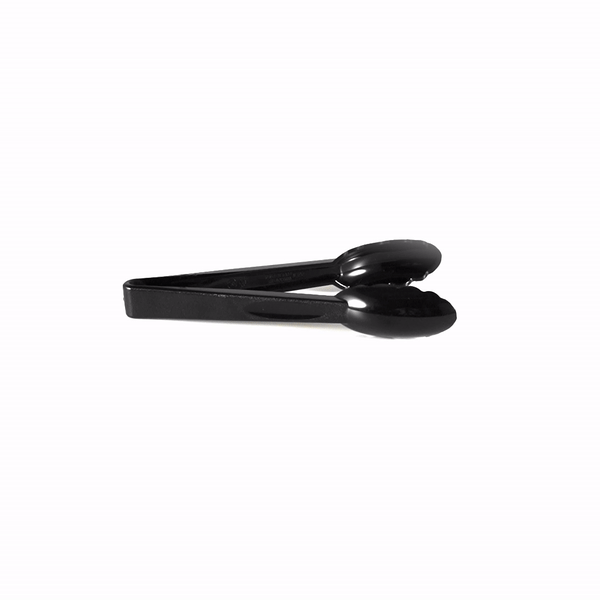 Cater Tek Black Plastic Catering Tongs - 9" - 1 count box