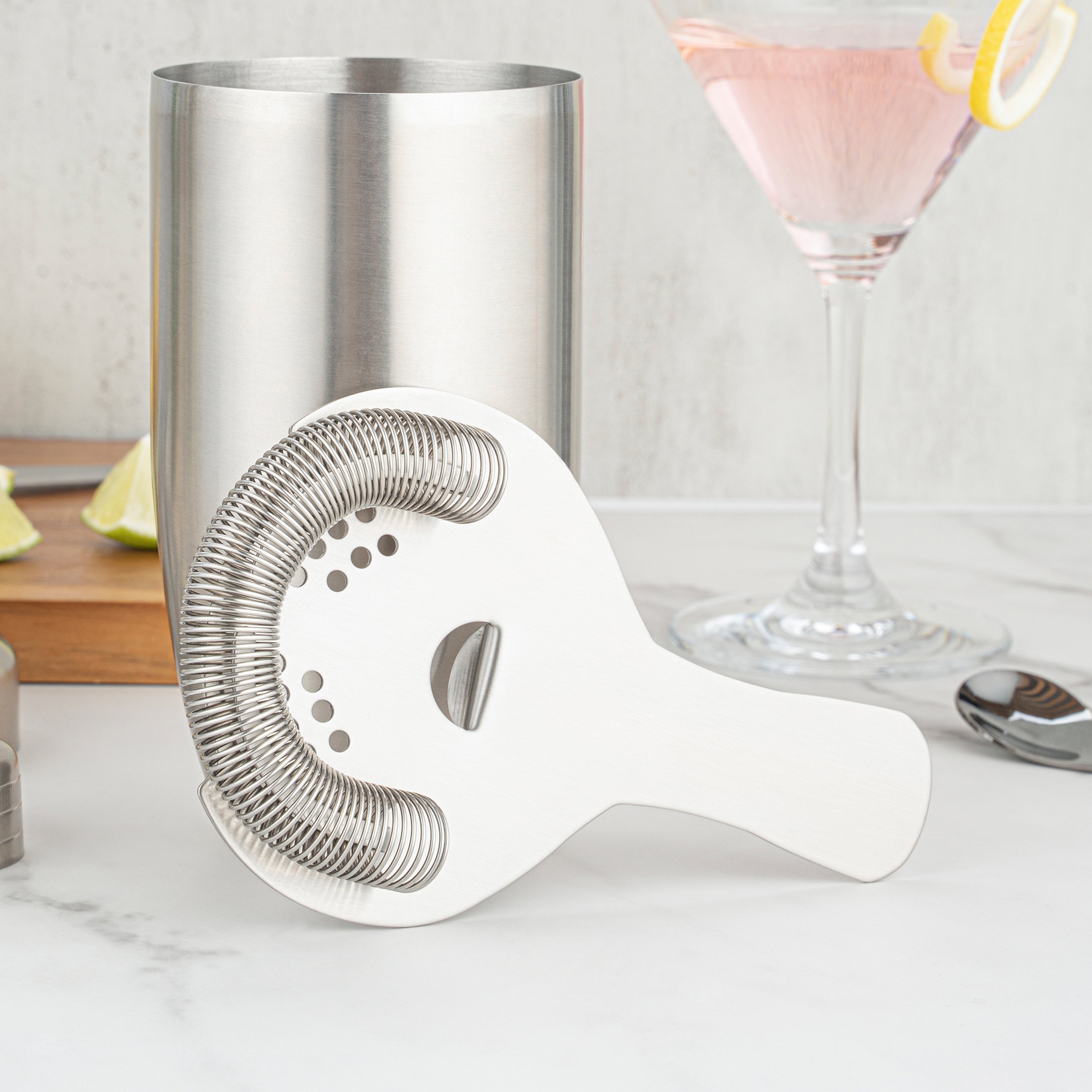 Bar Lux Stainless Steel Hawthorne Strainer - 6" - 1 count box