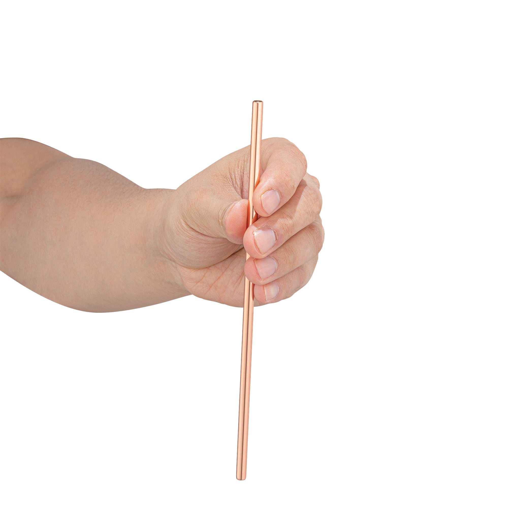 Bar Lux Copper-Plated Stainless Steel Straw - 7 1/2" - 2 count box