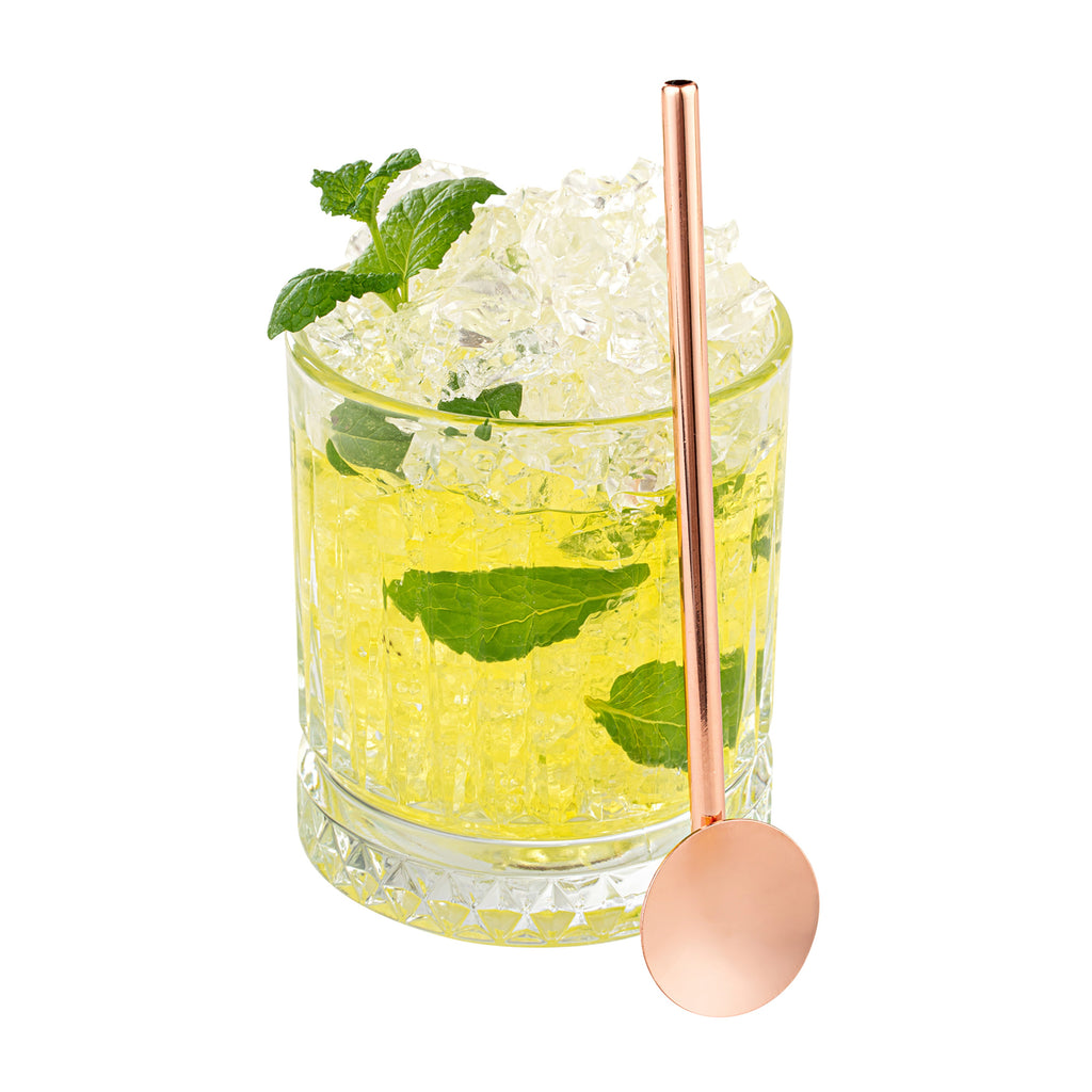 Bar Lux Copper-Plated Stainless Steel Julep Spoon Straw - 5" - 2 count box