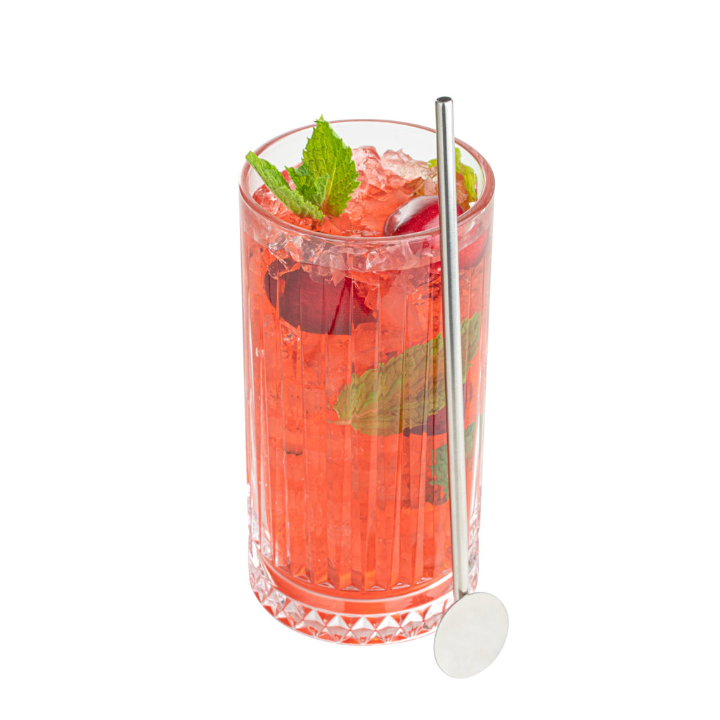 Bar Lux Stainless Steel Julep Spoon Straw - 7 1/2" - 2 count box