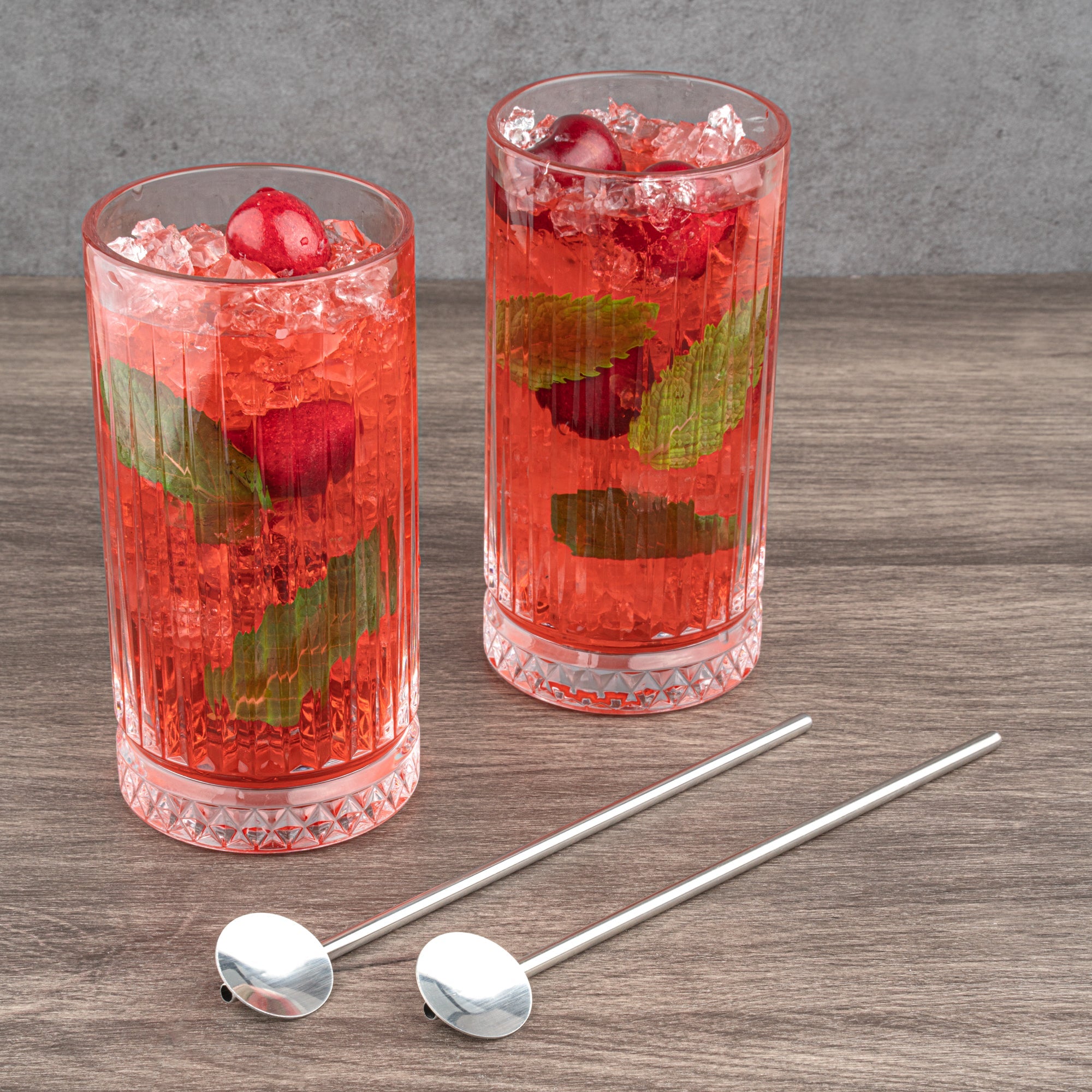 Bar Lux Stainless Steel Julep Spoon Straw - 7 1/2" - 2 count box