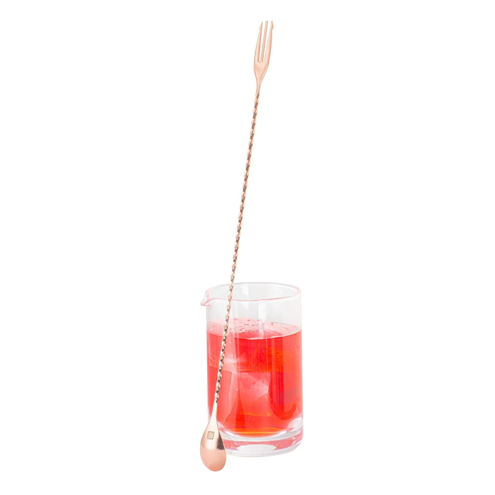 Bar Lux Copper-Plated Stainless Steel Trident Barspoon - 16" - 1 count box
