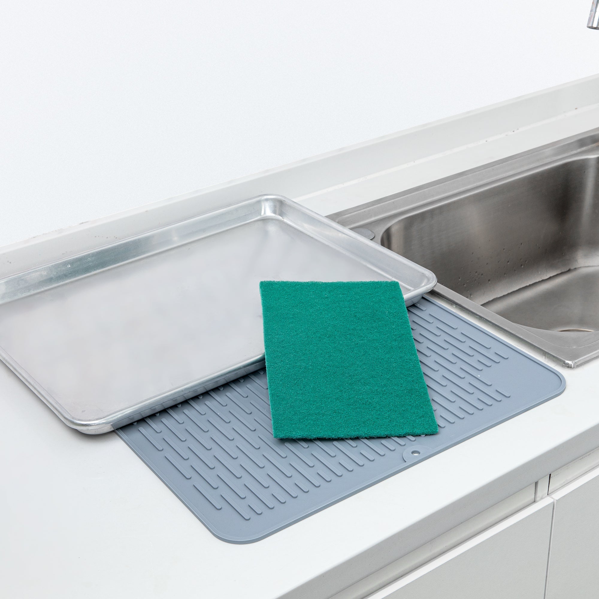 RW Clean Green Polyester Heavy-Duty Scouring Pad - 9" x 6" - 10 count box
