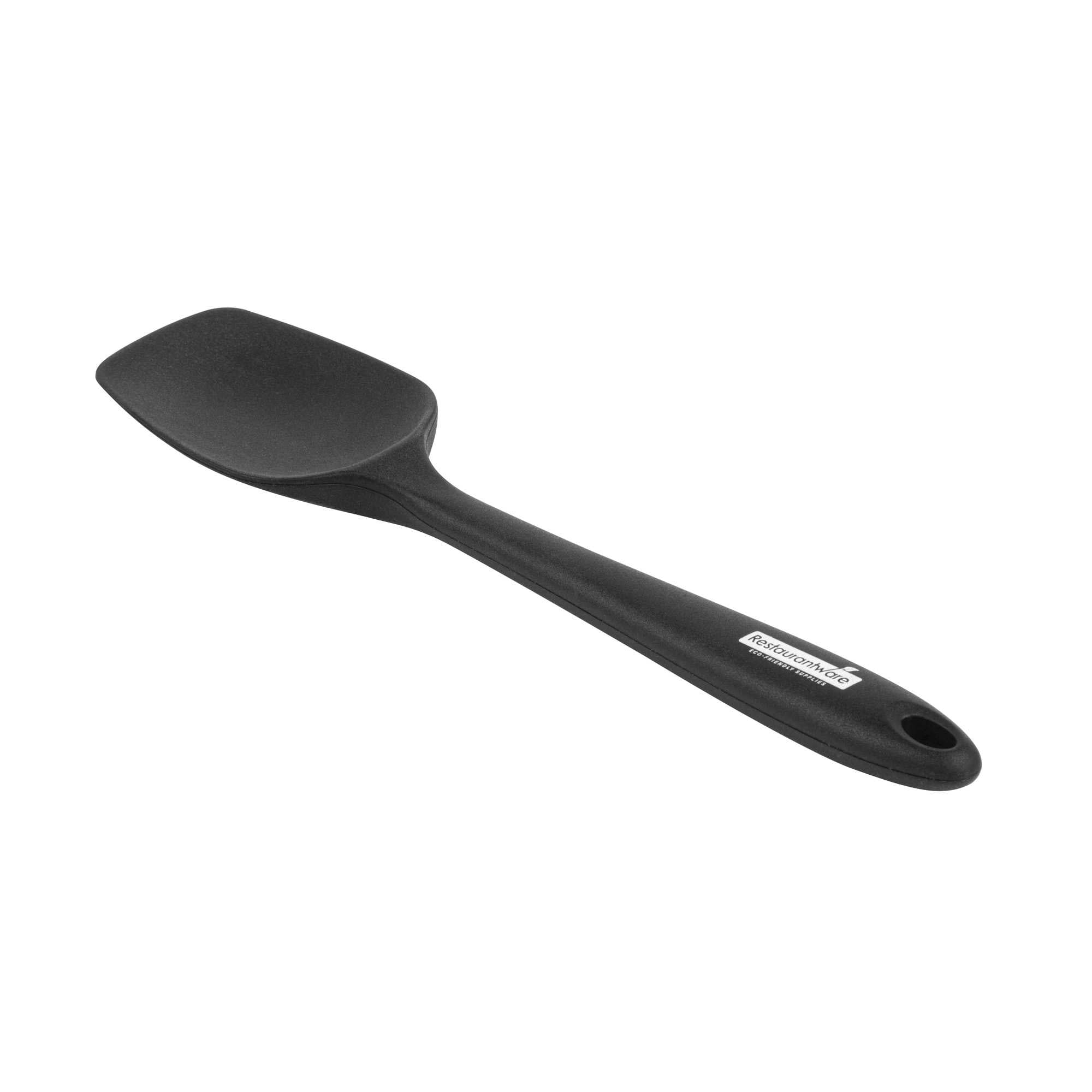 Pastry tek Black Silicone Spatula - Spoon-Shaped - 10 1/2" - 1 count box
